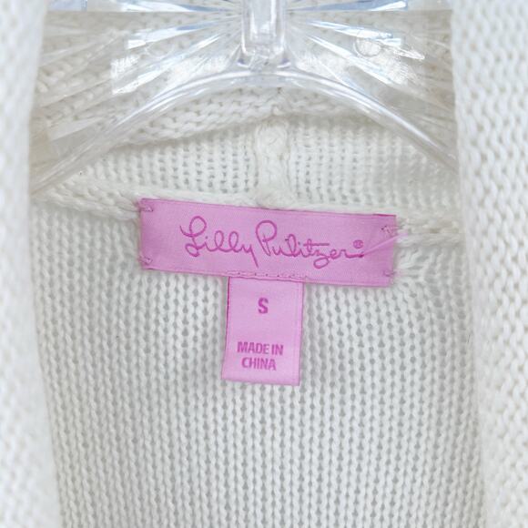 Lilly Pulitzer Abbott Sweater Vest Fringe Boho Preppy Tassel White Womens Size S - Picture 6 of 10